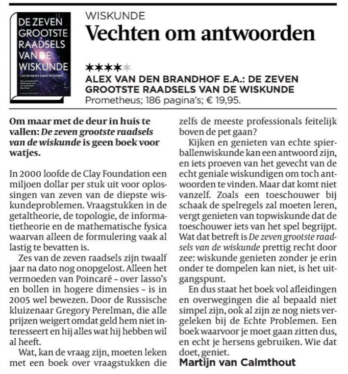 De Volkskrant, 15 september 2012